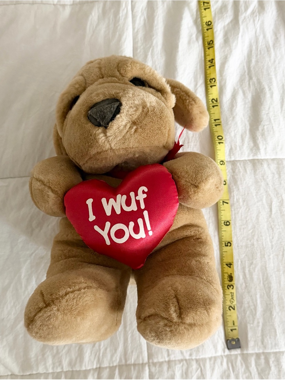 Vintage Shar Pei Puppy Plush Toy Stuffed Animal - Picture 4 of 6